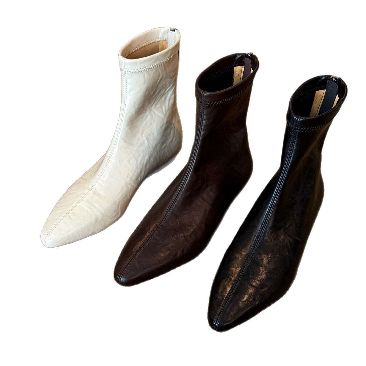 Women's French Style Temperament Korean Wedge Skinny Women's Leather Boots