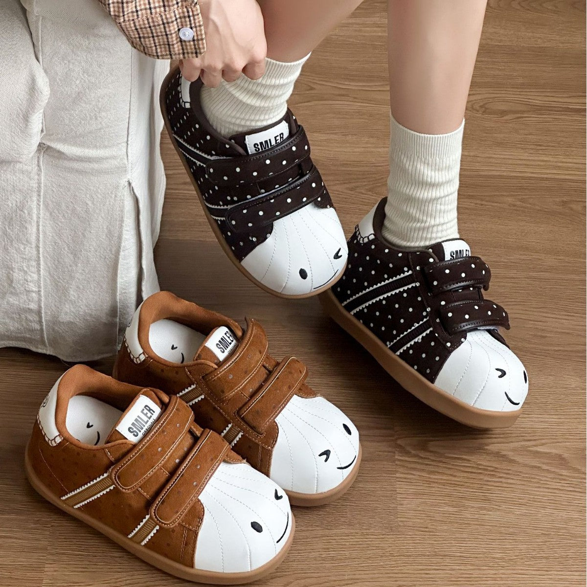 Height Increasing Insole Velcro Bread Leisure Women's Sports Shoes