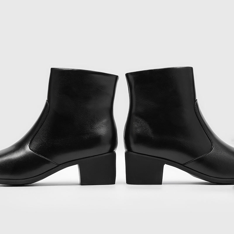 Men's Western British Style Chelsea Fashionable Thick Bottom Men's Martin Boots