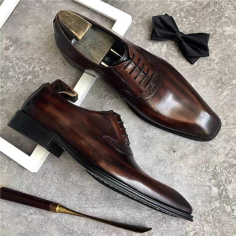 Men's Oxford British Wedding Summer Business Formal Wear Pointed Men's Shoes