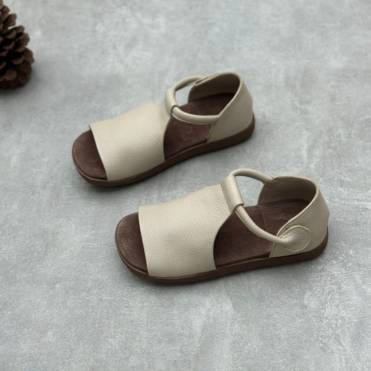 Women's Retro Handmade Genuine Fish Mouth Summer Magic Sandals