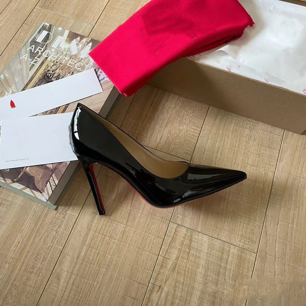 Women's Side Empty Sexy Home Red Bottom High Adult Lady Like Heels