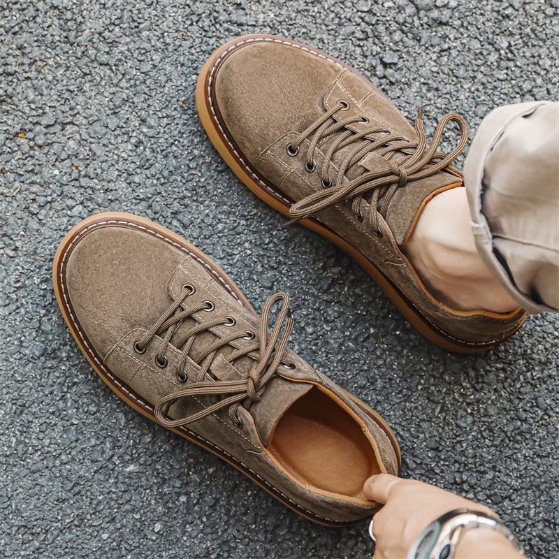 Men's Fashion Suede Retro Platform Joker Men's Martin Boots