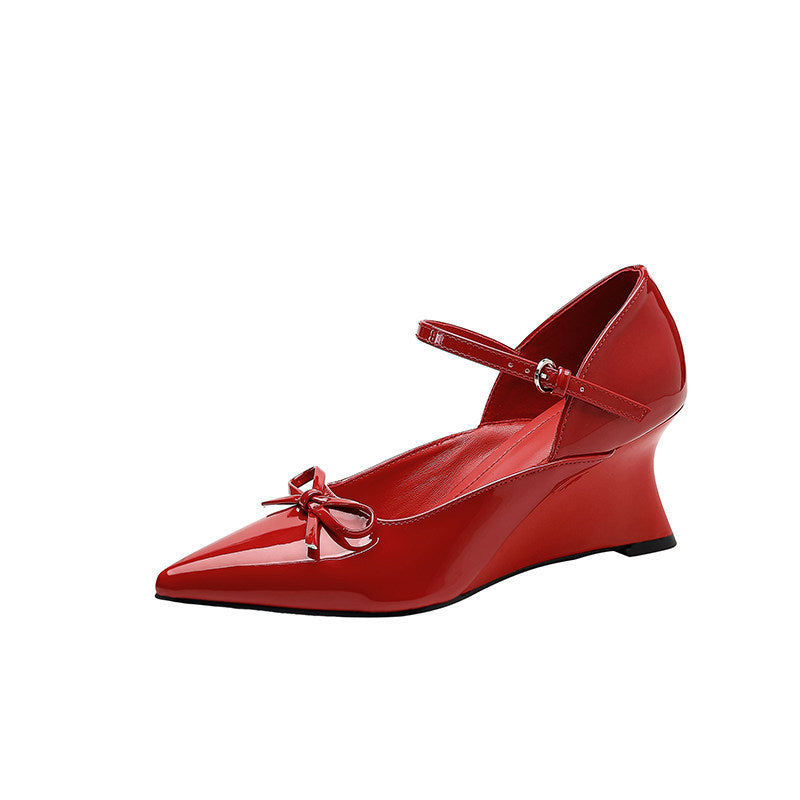 Mary Jane Engagement Wedding Dress Two-way Heels