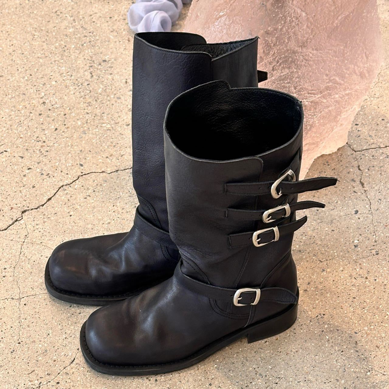 Women's Version Korean Style Niche Wear Platform Middle Tube Boots