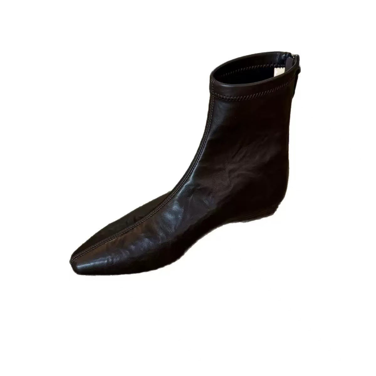Women's Version French Style Temperament Korean Wedge Women's Leather Boots