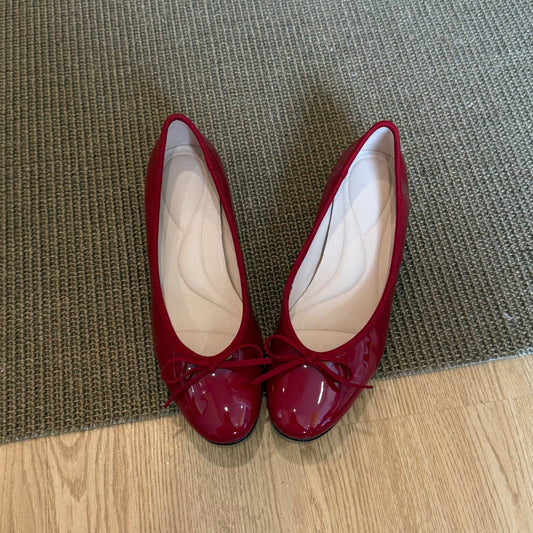 Slip-on Shallow Mouth Round Toe Bowknot Women's Fashion Shoes