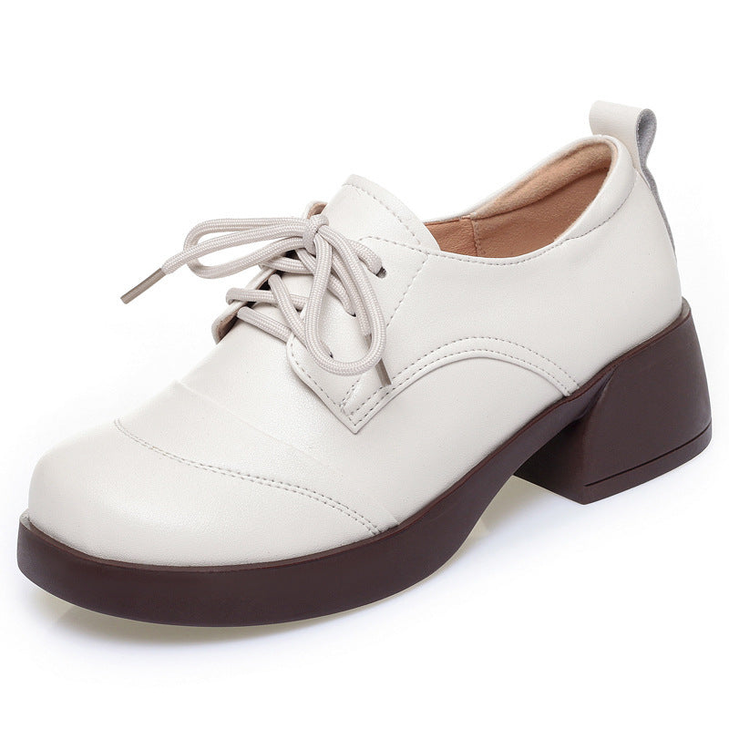 Women's Genuine British Style Small Deep Mouth Women's Fashion Shoes