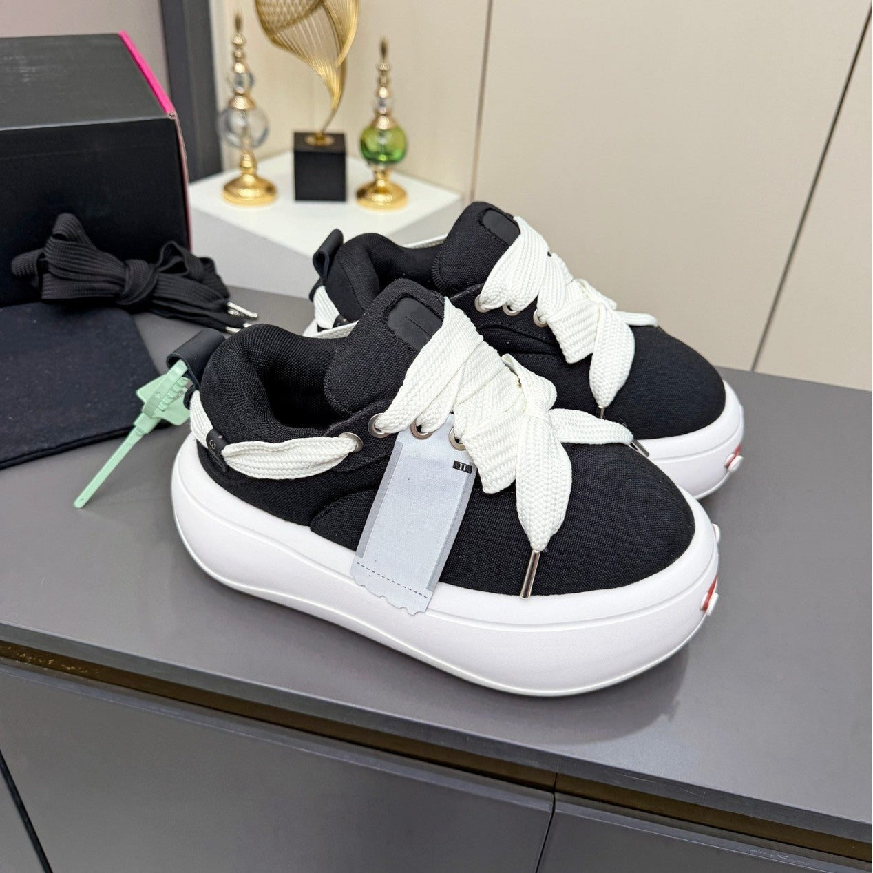 Women's Tan Jack Purcell Bread Thick-soled Increased Round Sports Casual Shoes