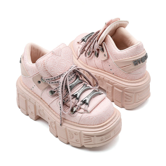 Women's Thick-soled Metal Platform Height Increasing Street Shooting Punk Boots