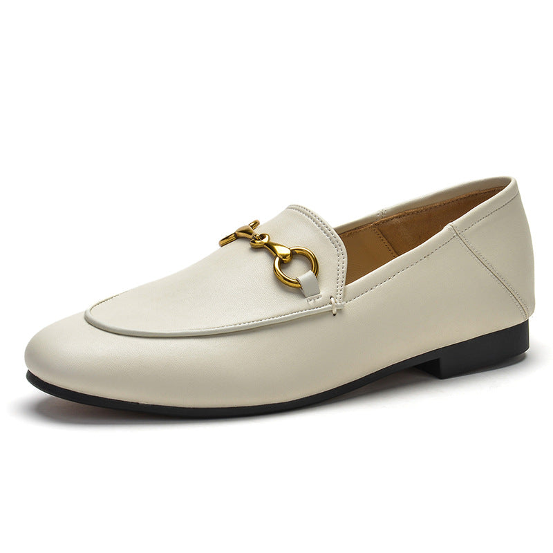 Women's Buckle Flat Slip-on Authentic Pumps Plus Loafers