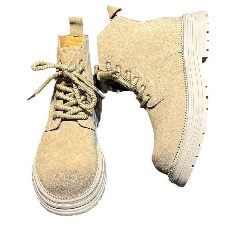 Men's Autumn Motorcycle British Style Retro Ankle Men's Leather Boots