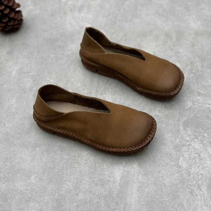Women's Handmade Genuine Pumps Retro Cotton Linen Women's Casual Shoes