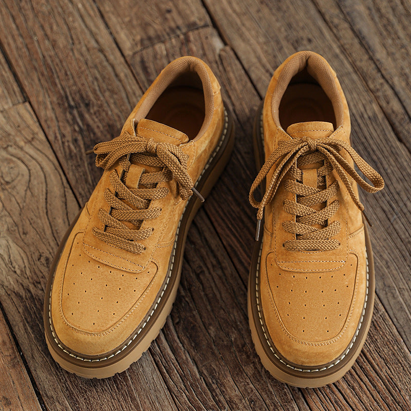 Men's Genuine Plus Size American Retro Widened Fattened Sneakers