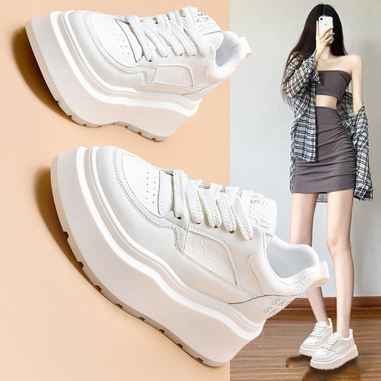 Women's Spring Platform Korean Style Versatile Height Women's Casual Shoes