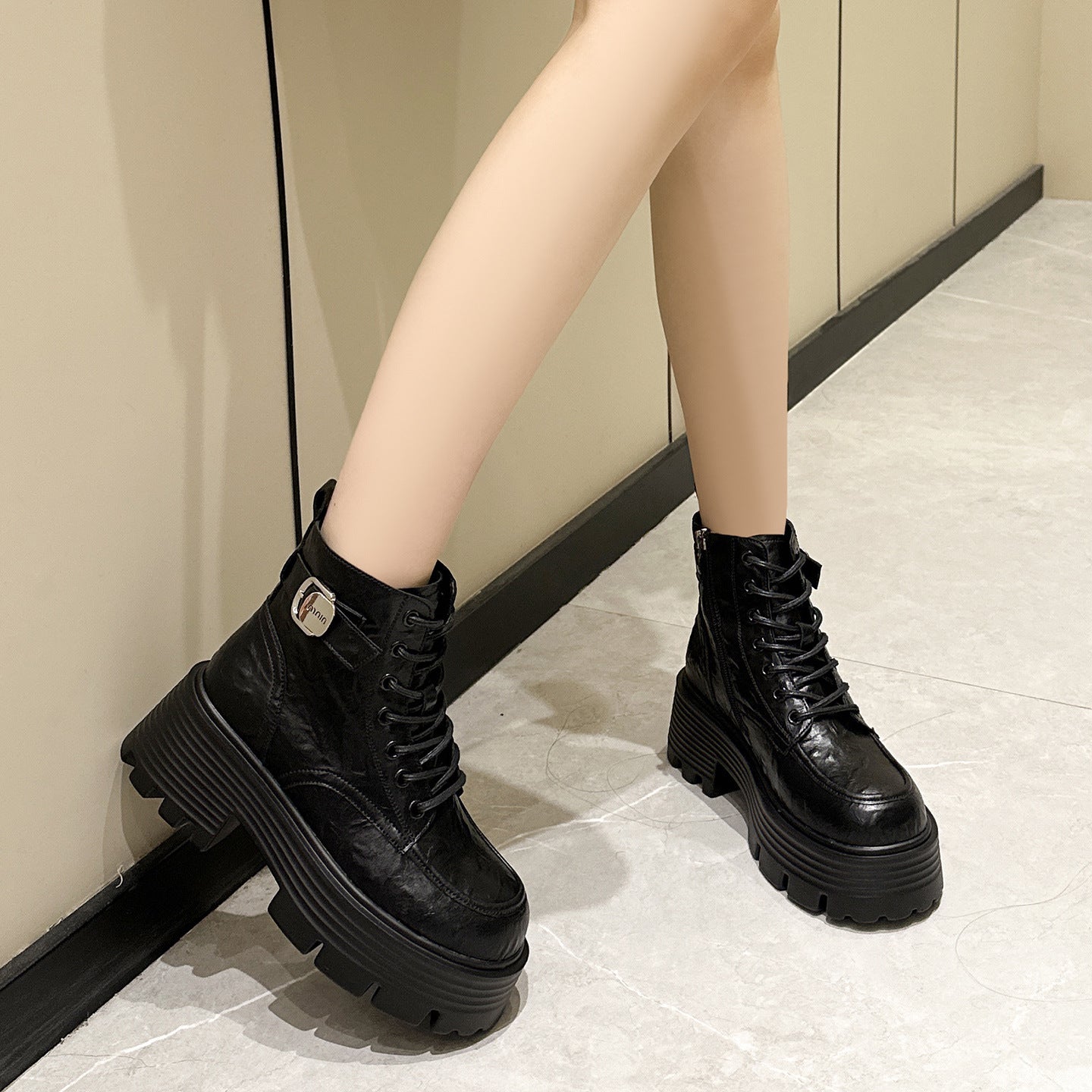 Martin Fleece-lined Warm Small Versatile Retro Women's Leather Boots
