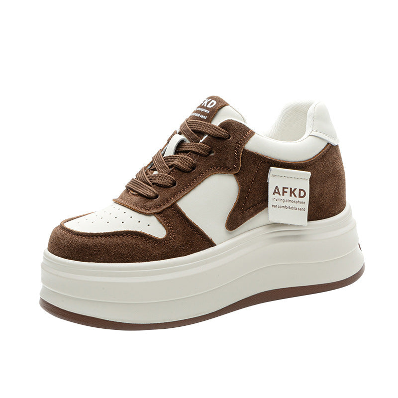 Women's Thick Bottom Show Feet Little Retro Soft Sports Casual Shoes