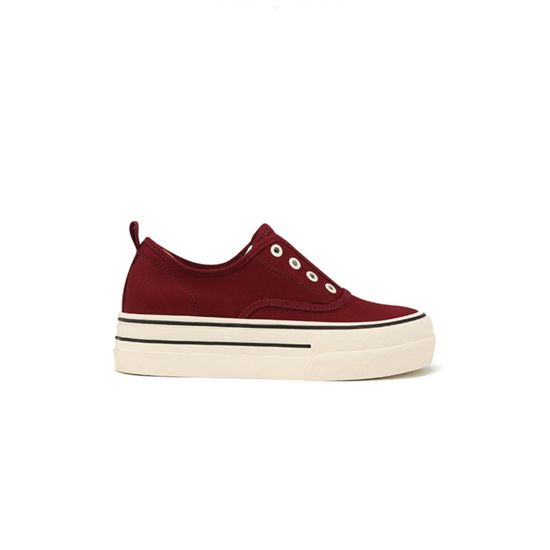 Women's Platform White Slip-on German Training Sports Casual Shoes