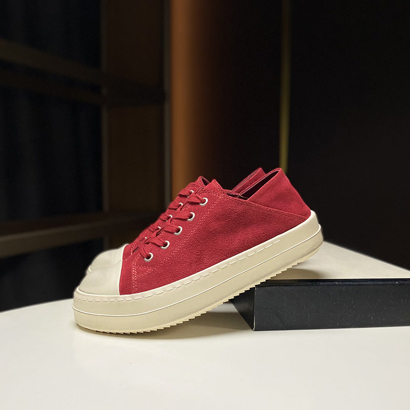 Women's Spring Genuine Platform Fashionable Step-on Versatile Heels