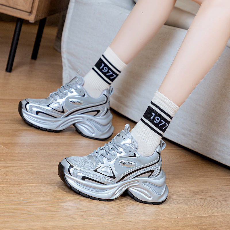 Classy Women's Thick-soled Sier Dad Korean Women's Sports Shoes