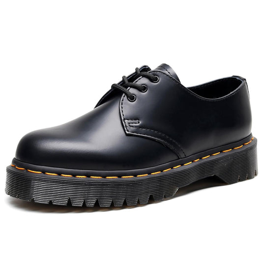 Women's Thick-soled Low-cut Genuine British Style Round Head Leisure Thick Platform Women's Casual Shoes
