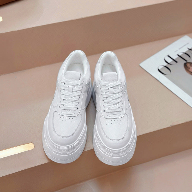 Women's Genuine Platform White Spring Fashion Sports Casual Shoes