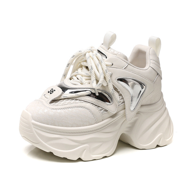Women's Height Increasing Insole Mesh Autumn Muffin Lightweight Casual Shoes