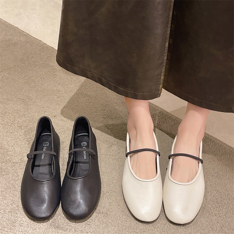 French Fairy Gentle Every Night Mary Jane Ballet Lazy Little Women's Fashion Shoes