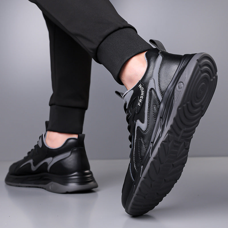 Men's Breathable Soft Bottom Running Trendy Genuine Platform Men's Sports Shoes