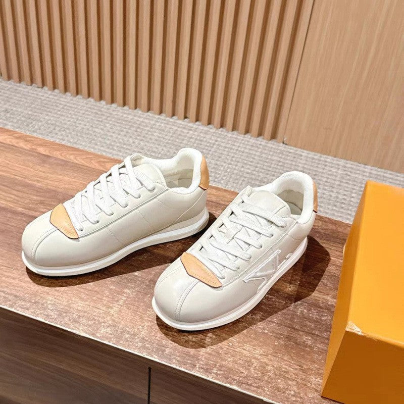 Women's & Men's Donkey's Bread Fashionable White Comfort Couple Sports Casual Shoes