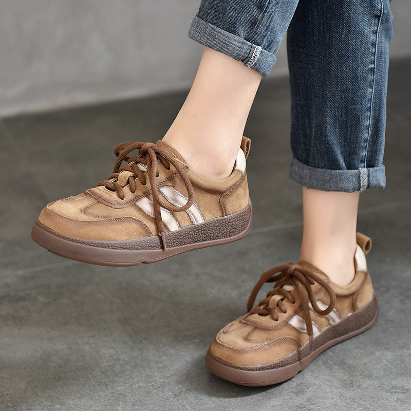 Women's Genuine Flat Spring Four Low Top Sports Style Women's Shoes