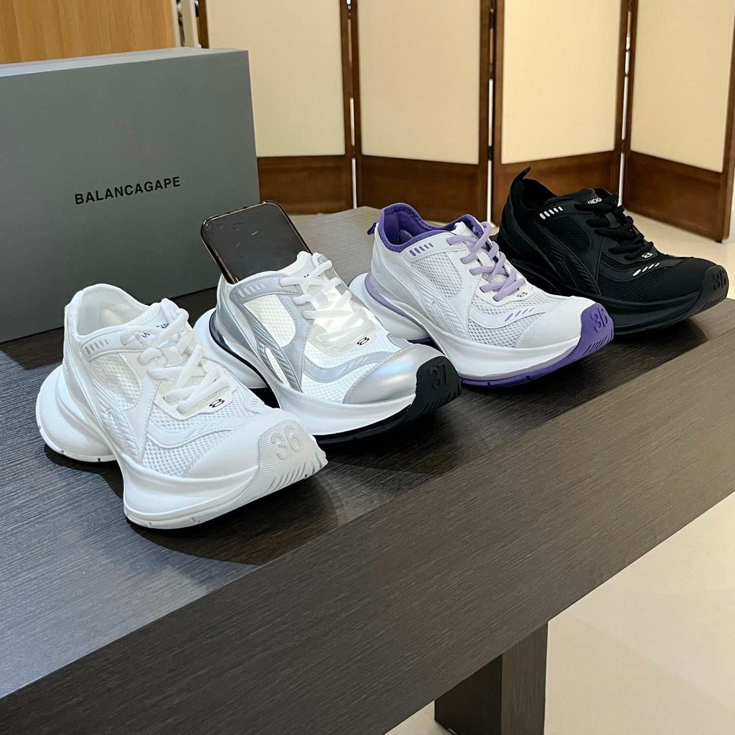 Women's Summer Breathable Mesh Surface Multicolor Dad Platform Increased Lightweight Exercise Women's Sports Shoes
