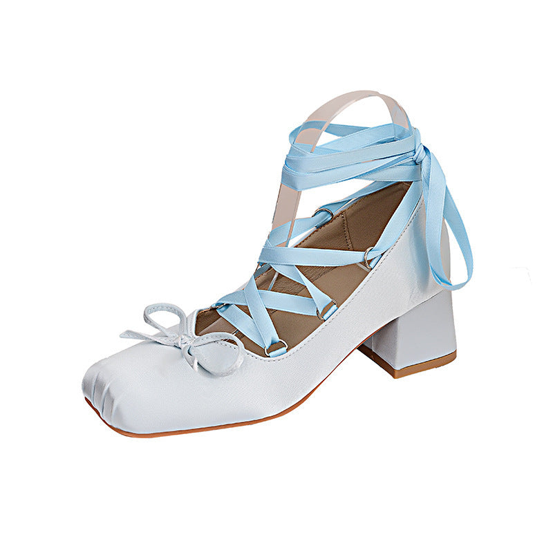 Now Pink Cross High Ballet Style Wear French Heels
