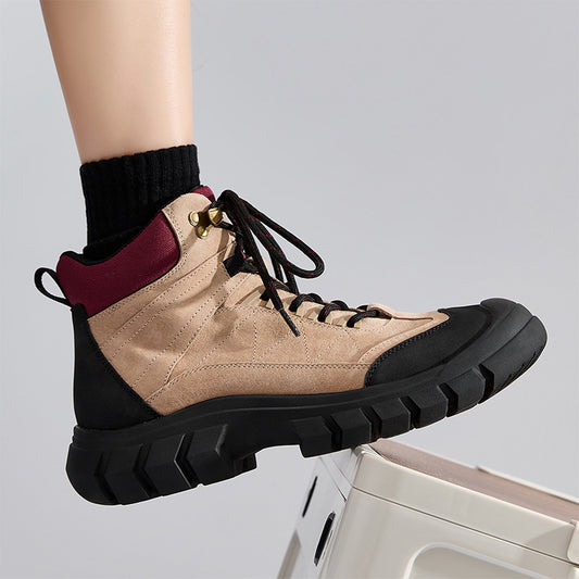 Men's Travel Tooling Outdoor Thick Bottom Height Increasing Insole British Style Men's Martin Boots