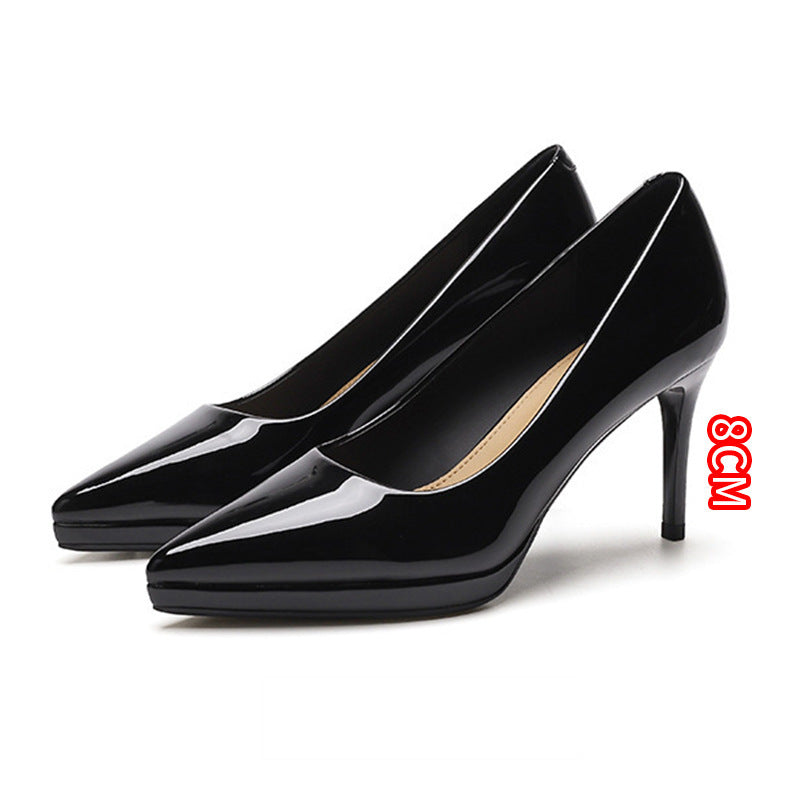 Women's For Sexy Temperament Waterproof Platform Solid Color Heels