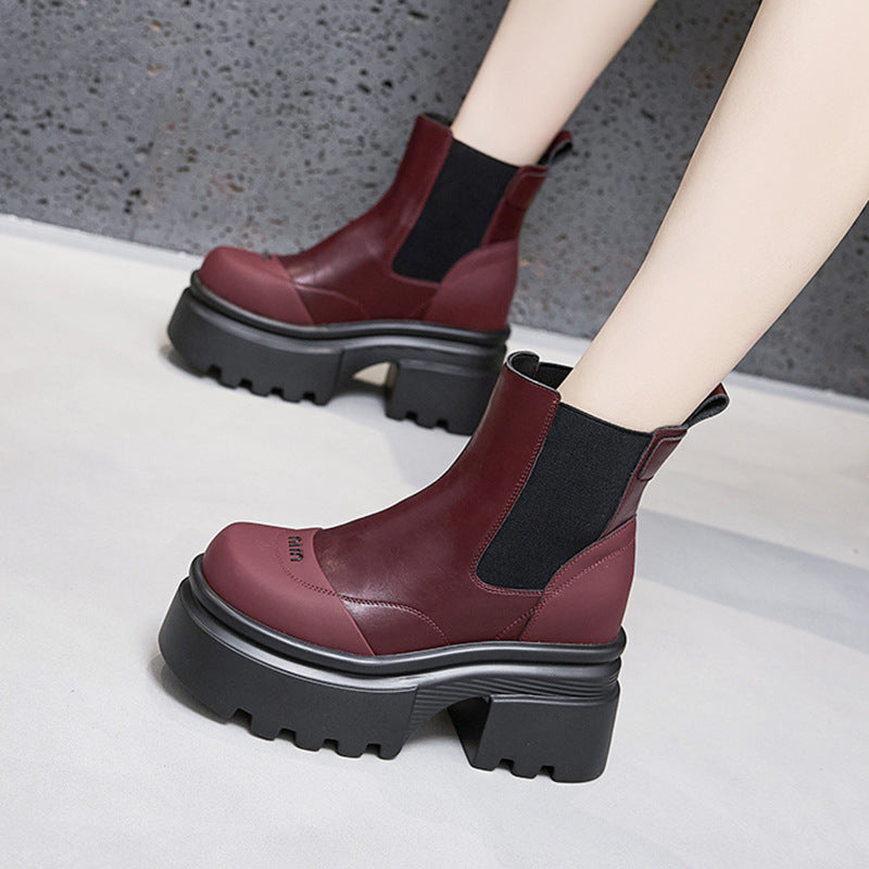 Women's Pipe Height Increasing Insole Thick Bottom Men's Shoes