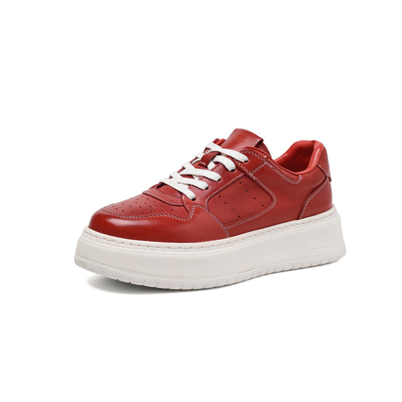 Women's Sheepskin Lining White Spring Lightweight Foam Platform Women's Casual Shoes