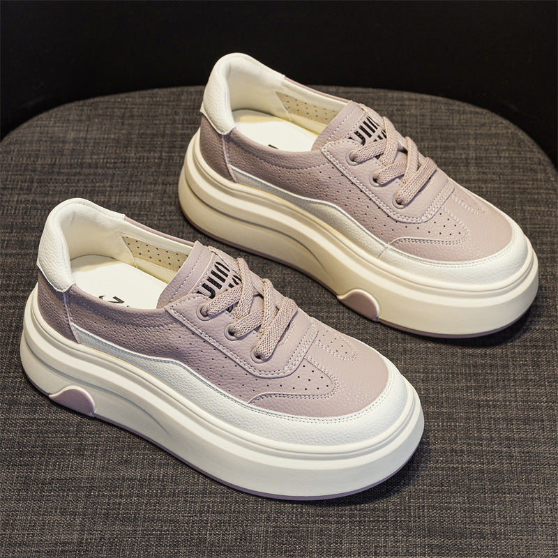 Women's White For Thick Bottom Show Feet Small Breathable Women's Casual Shoes
