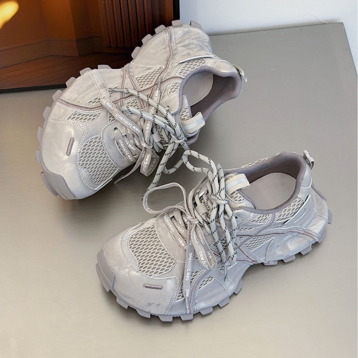 Women's Platform Dad Spring Breathable Mesh Fried Sneakers