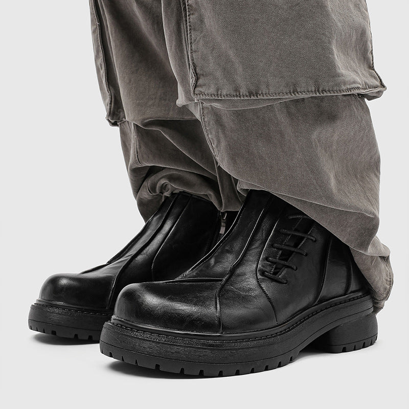 Men's Head Chelsea Trendy British Style Height Increasing Men's Martin Boots
