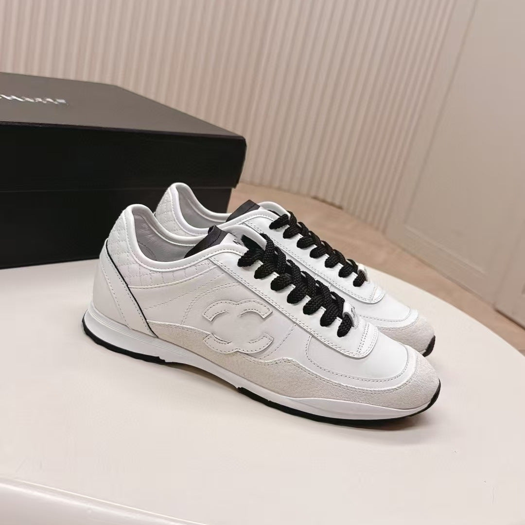 Women's Version Classic Style Rhombus Training Genuine Lace Up Round Toe Women's Sports Shoes