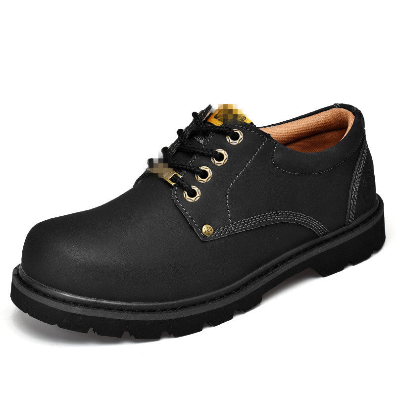 Women's & Men's Big Head Round Toe Flat Rhubarb Boots
