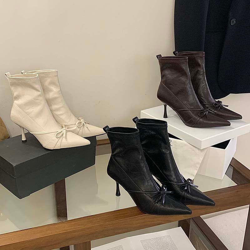 Women's Martin Stiletto Pointed Ankle Fashion Thin Boots