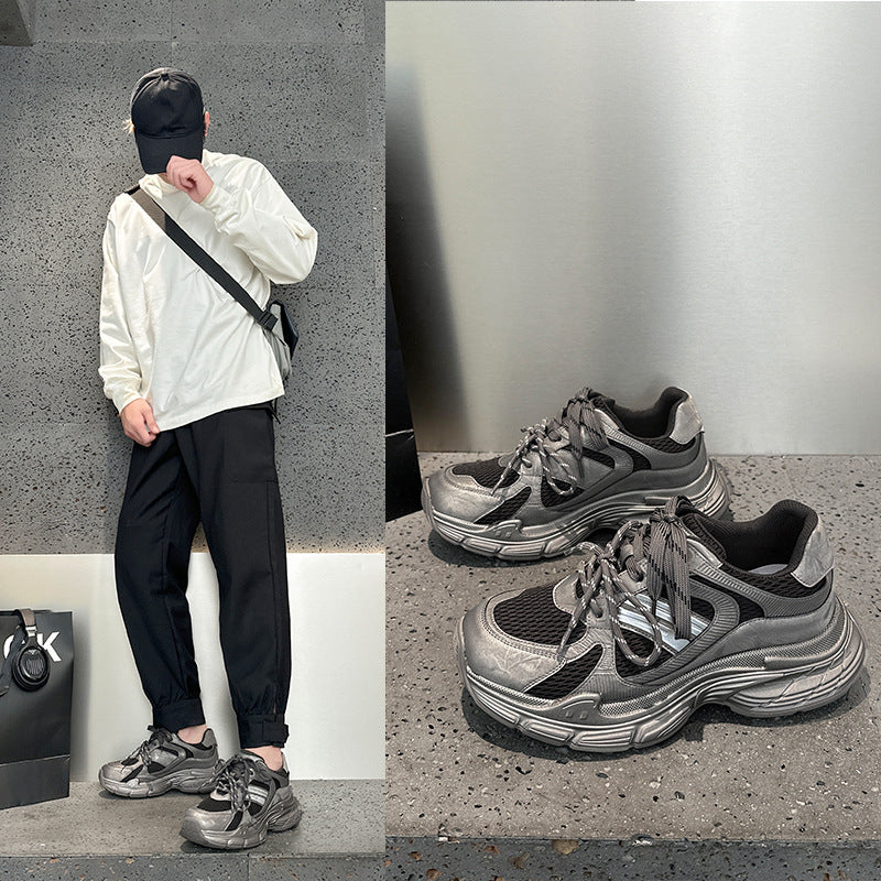 Men's Dad Platform Height Increasing Breathable Fashion Men's Sports Shoes