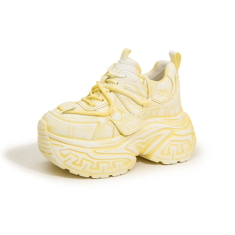 Women's Dad Spring Hidden Retro Rub Colored Women's Sports Shoes