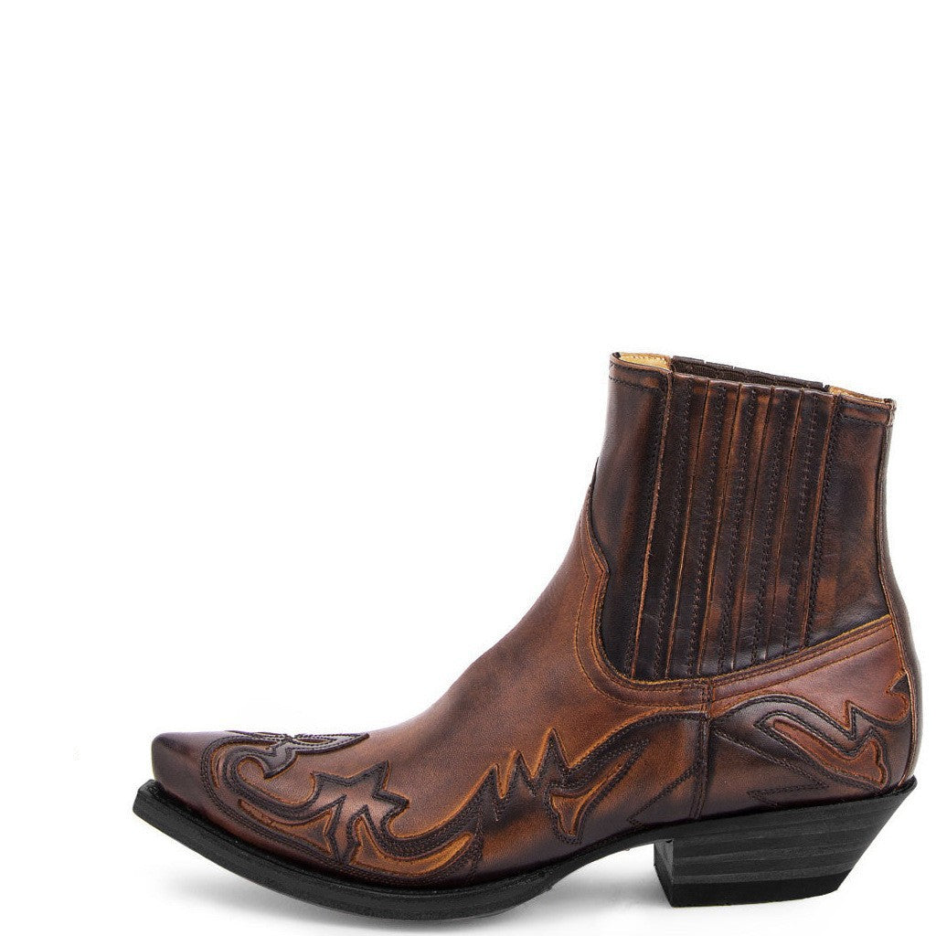Women's & Men's Hand-rub Color Western Cowboy Neutral Zipper Men's Martin Boots