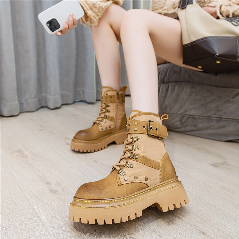 Women's Martin For Spring Retro British Style Women's Leather Boots