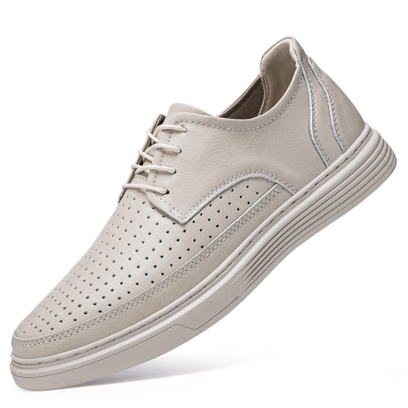 Men's Summer British Style Business Board Large Size Men's Casual Leather Shoes