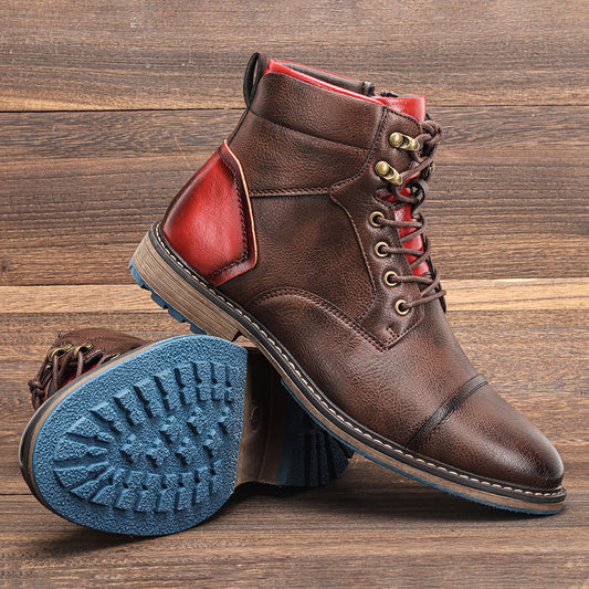 Men's Large Size Retro Rub Colored American Tooling Outdoor Men's Martin Boots