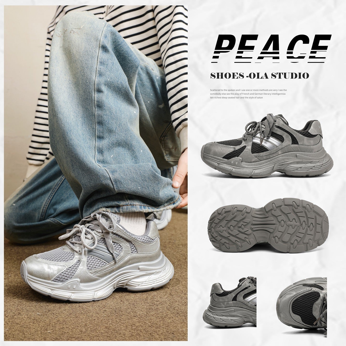 Men's Paris Dad Popular Today Trendy Sports Men's Casual Shoes